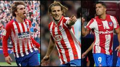 Griezmann, Forl&aacute;n y Luis Su&aacute;rez con el Atl&eacute;tico.