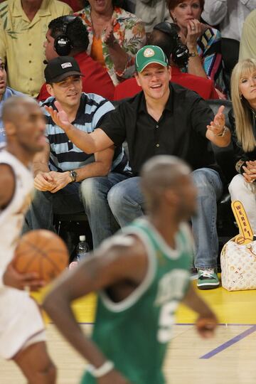 Matt Damon seguidor de los Boston Celtics.