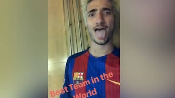 El mayor fan del Barça: vean la celebración del hijo de Mourinho