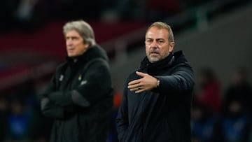 Hansi Flick durante el partido de octavos de Copa del Rey frente al Betis.