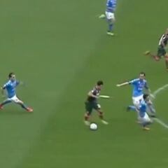 ¡Gambeteó a varios! Luis Rojas se lució contra el Napoli