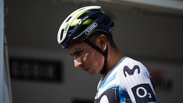 Nairo Quintana of Movistar Team participates in the 104th Volta Ciclista a Catalunya 2025, Stage 4 from Sant Vicens de Castellet to Montserrat on March 27, 2025, in Sant Vicens de Castellet, Spain. (Photo by Gongora/NurPhoto via Getty Images)