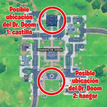 Posibles lugares de aparici¨®n del Dr. Doom en Dominio de Doom