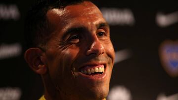 Carlos Tevez of Argentina&#039;s Boca Juniors attends to a press conference at the Los Cardales complex, in the outskirts of Buenos Aires, Argentina, January 9, 2018. REUTERS/Agustin Marcarian.