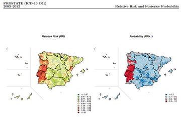 El mapa del cáncer de España y Portugal tiene sorprendentes patrones en los dos países.