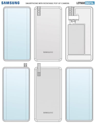 Un teléfono con cámara popup y giratoria, lo último de Samsung