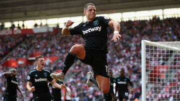 Javier &#039;Chicharito&#039; Hern&aacute;ndez, delantero del West Ham United. 