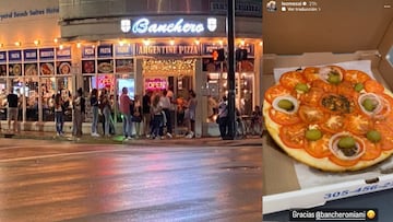 Pizzería que apareció en una publicación de Messi se ve beneficiada