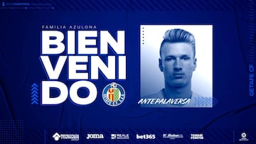 Oficial: Ante Palaversa, cedido al Getafe por una temporada