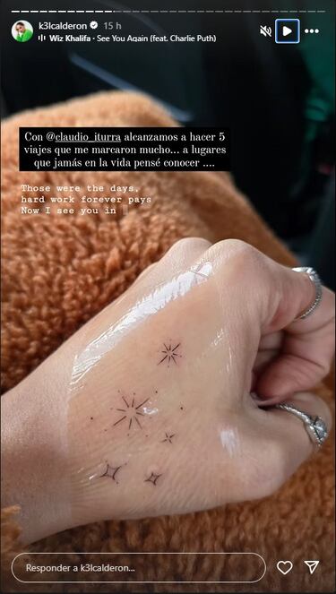 Kel Calderón sorprende con tatuaje de Claudio Iturra: “5 viajes a lugares que jamás en la vida pensé conocer”