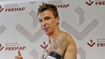 Mario Mandzukic, durante el reconocimiento médico