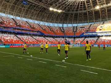En este estadio estará jugando Colombia su primer partido en Rusia 2018 ante Japón, el equipo entrenó en la cancha.