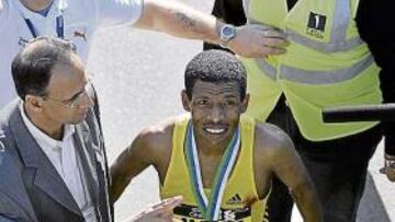 <b>GANÓ. </b>Gebrselassie se llevó el maratón, pero no el récord.