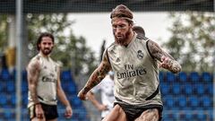 Ramos, durante un entrenamiento.