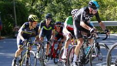 Chris Froome, Esteban Chaves y Fabio Aru suben uno de los puertos de Andorra en la Vuelta a Espa&ntilde;a 2017.