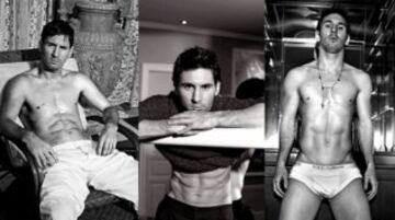 Leo Messi en una campaña publicitaria de ropa interior. 