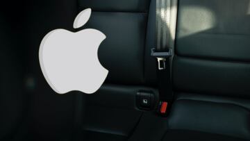 Logo de Apple en fondo de Unplash