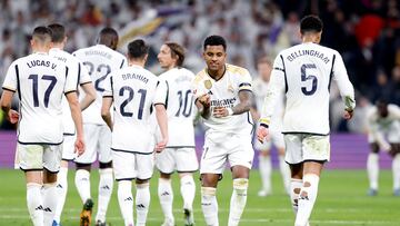 Rodrygo celebra su gol al Villarreal, el último que ha logrado en 2023, donde ha jugado 61 partidos de 63 posibles.