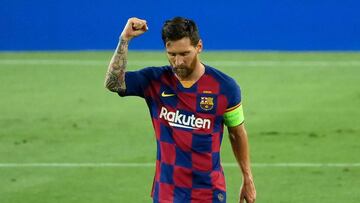 Messi, con el brazalete de capitán.