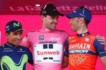 El colombiano terminó segundo en el Giro 2017, detrás de Tom Dumoulin. Sexto podio para Quintana en las grandes del ciclismo.