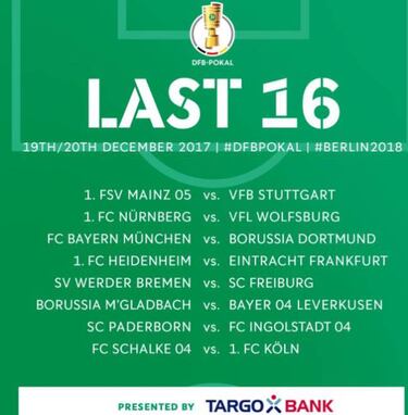 Bayern-Dortmund: glamour tie in next round of the German Cup