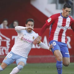 Sporting 1-2 Zaragoza: resultado, goles y resumen del partido