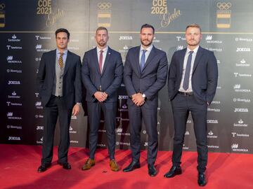 Los piragüistas de la selección nacional, Rodrigo Germade, Carlos Arévalo, Saúl Craviotto y Marcus Cooper Walz.