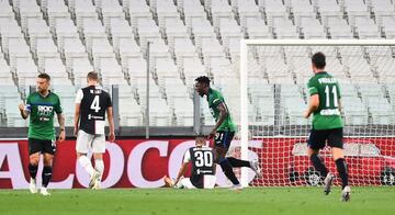 Golazo de Duván Zapata ante la Juventus. El delantero colombiano llegó a 15 anotaciones en Serie A