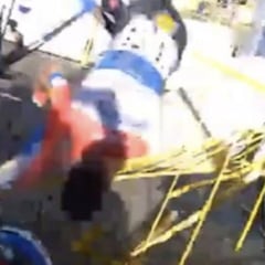 Jakobsen perdió el casco antes de su duro golpe en meta