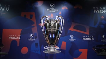 Soccer Football - Champions League - Round of 16 Draw - Nyon, Switzerland - December 17, 2018 General view of the Champions League trophy before the draw