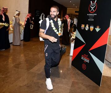 Carvajal a su llegada a Riad.