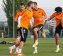 Marcelo se une al grupo en un entrenamiento sin Cristiano