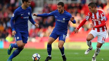 Hazard, en el partido ante el Stoke.