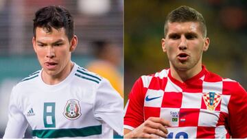 Hirving Lozano y Ante Rebic se ver&aacute;n las caras en el amistoso de Fecha FIFA entre M&eacute;xico y Croacia este martes 27 de marzo a las 20:00 horas. 