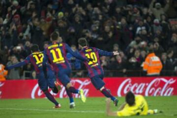 3-2. Messi festejó el tercer tanto azulgrana.