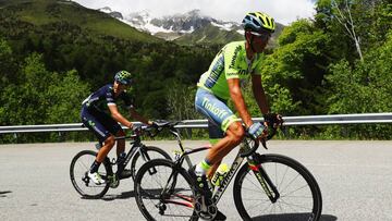 Alberto Contador durante la etapa.