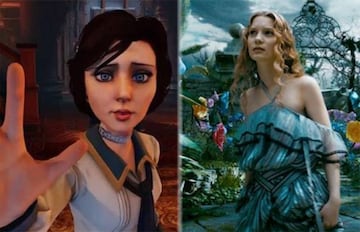 Otros papeles interpretados por Mar&iacute;a Blanco: Elisabeth (Bioshock Infinite) y Alicia en el Pa&iacute;s de las Maravillas (pel&iacute;cula Tim Burton).