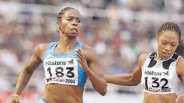 <b>LA MÁS RÁPIDA A LOS 33 AÑOS. </b>La bahameña Chandra Sturrup, ex jugadora de voley, fue la mejor en los 100 metros, donde se impuso con 11.18 y ligero viento contrario. Lidera el ránking mundial con los 10.84 que hizo en Lausana y en Helsinki se apresta a ganar su primer título importante.