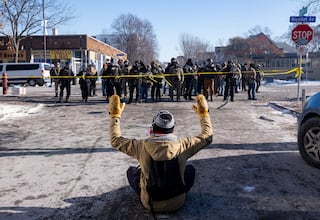 Protesta frente a los agentes federales de Minneapolis, el pasado 24 de febrero.
