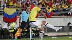 La zurda de James no falta a la cita en el empate ante España