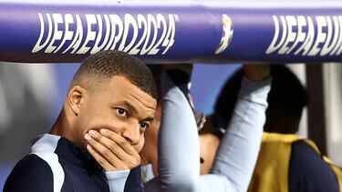 Kylian Mbappé durante el partido de Eurocopa entre Países Bajos y Francia.