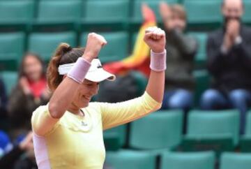 El pase de Muguruza a la final de Roland Garros en imágenes