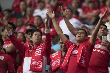 Foto de accion del partido Toluca vs Santos correspondiente a la Final de vuelta del torneo Clausura 2018 de la Liga BBVA Bancomer en el estadio Nemesio Díez.