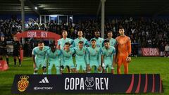 Alineación del Mallorca en Boiro en partido de Copa del Rey.