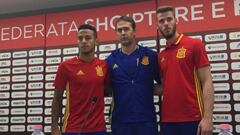 Thiago, Lopetegui y De Gea.