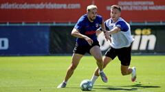 H&eacute;ctor Herrera entrenando con el Atl&eacute;tico de Madrid