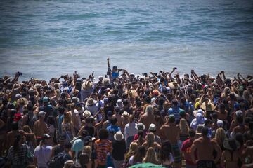 El evento más multitudinario del mundo del surf solamente cuenta para la máxima categoría de las chicas. Ganó Sage Erickson.