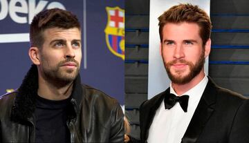 Gerard Piqué y el actor Liam Hemsworth 