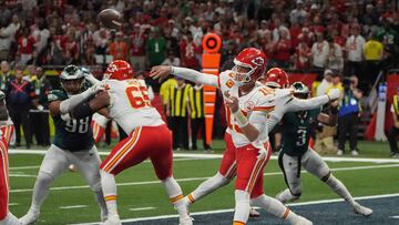 Patrick Mahomes, quarterback de los Kansas City Chiefs, en el Super Bowl LIX frente a los Philadelphia Eagles, en Nueva Orleans.