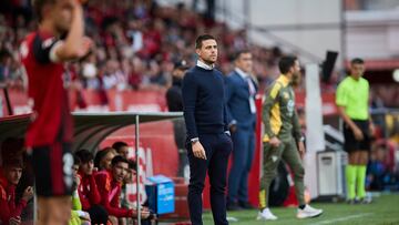 Lisci durante el partido ante el Oviedo.